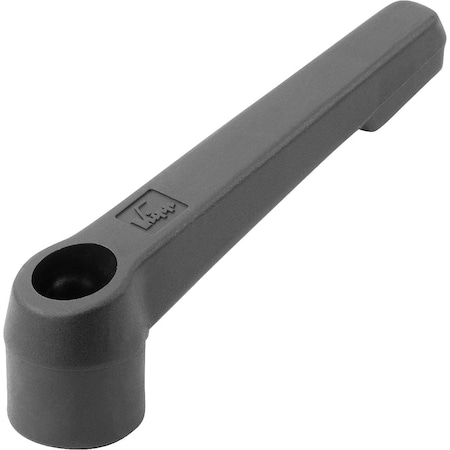 Kipp Adjustable Handle Non-Adjustable Size:4 Plastic, Reamed Hole, Comp:Steel, 12H9 K0175.412001